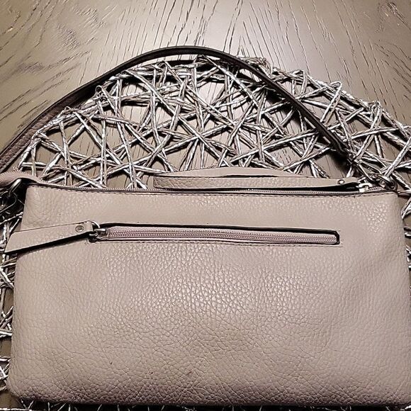 Jessica Simpson Bags | Jessica Simpson wristlet clutch bag floral gray leather - Picture 6 of 12